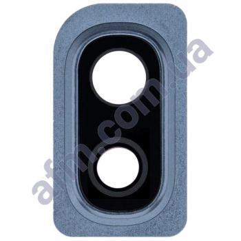 Скло камери Samsung A105 Galaxy A10 2019/ A205/ A305/ A405 + чорна рамка