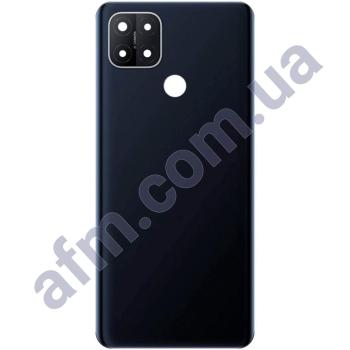 Задняя крышка Oppo A15/ A15s/ A35 чёрная Dynamic Black + стекло камеры