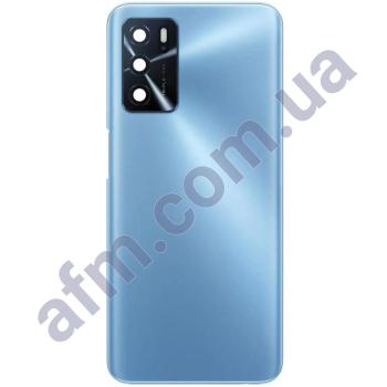 Задняя крышка Oppo A16/ A16s/ A54s Pearl Blue голубая + стекло камеры
