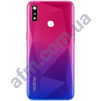 Задняя крышка Realme 3i красная Diamond Red + стекло камеры
