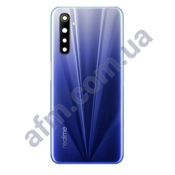Задняя крышка Realme 6 синяя Comet Blue + стекло камеры