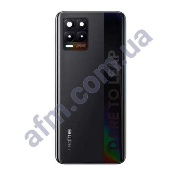 Задняя крышка Realme 8 4G чёрная Cyber Black + стекло камеры 108MP