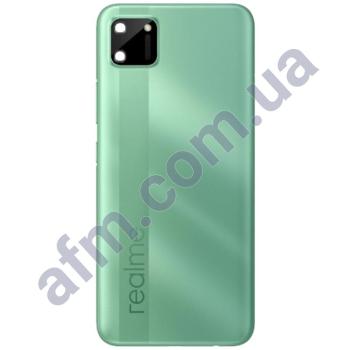 Задняя крышка Realme C11 зелёная + стекло камеры