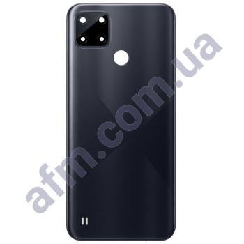 Задняя крышка Realme C21Y чёрная Cross Black + стекло камеры