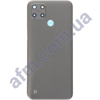 Задняя крышка Realme C25Y серая + стекло камеры