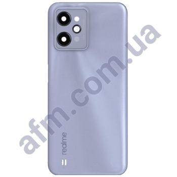 Задняя крышка Realme C31 серебряная Light Silver + стекло камеры!