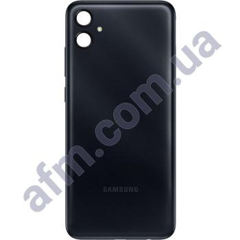 Задняя крышка Samsung A042 Galaxy A04e чёрная Black + стекло камеры