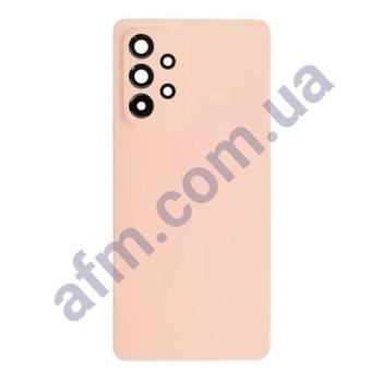 Задня кришка Samsung A235 Galaxy A23 помаранчева Peach + Скло камери