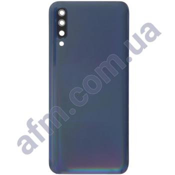 Задняя крышка Samsung A505 Galaxy A50 2019 чёрная Black + стекло камеры