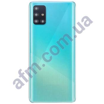 Задняя крышка Samsung A515 Galaxy A51 2020 голубая Prism Crush Blue + стекло камеры