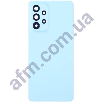 Задняя крышка Samsung A536 Galaxy A53 5G голубая + стекло камеры