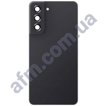Задняя крышка Samsung G990 Galaxy S21 FE 5G чёрная Graphite + стекло камеры