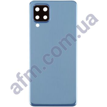 Задняя крышка Samsung M325 Galaxy M32 голубая Light Blue + стекло камеры