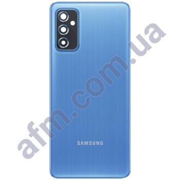 Задняя крышка Samsung M526 Galaxy M52 голубая Icy Blue + стекло камеры