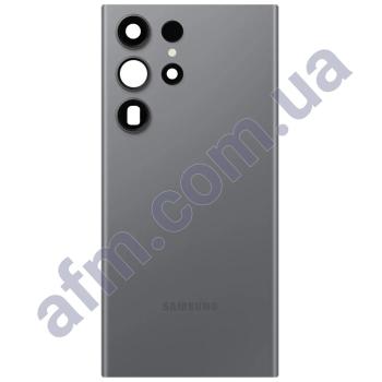 Задняя крышка Samsung S918 Galaxy S23 Ultra серая + стекло камеры