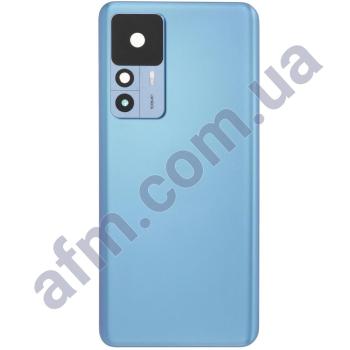Задняя крышка Xiaomi 12T синяя + стекло камеры