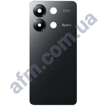 Задняя крышка Xiaomi Redmi Note 13 4G чёрная + стекло камеры
