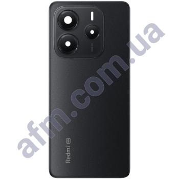 Задняя крышка Xiaomi Redmi Note 14 5G чёрная + стекло камеры 50MP