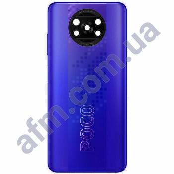 Задня кришка Xiaomi Poco X3/ X3 NFC 64 MP синя Cobalt Blue + Скло камери
