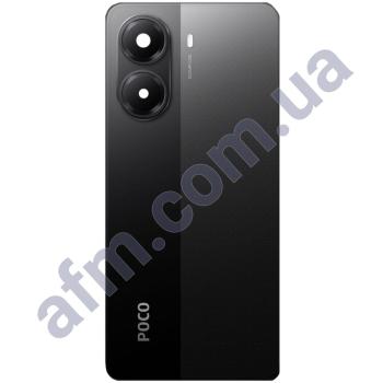 Задняя крышка Xiaomi Poco X7 Pro чёрная + стекло камеры
