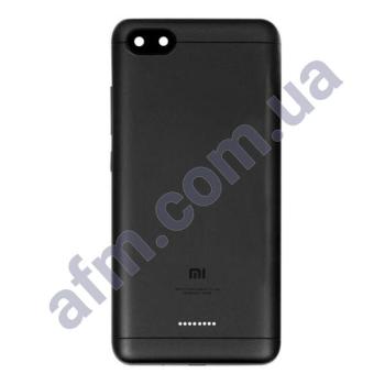 Задняя крышка Xiaomi Redmi 6A (2/ 16GB) на 2 Sim чёрная + стекло камеры