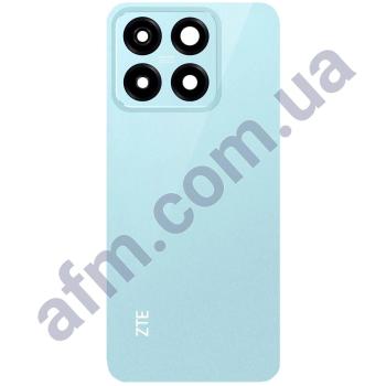 Задняя крышка ZTE Blade A55 голубая + стекло камеры