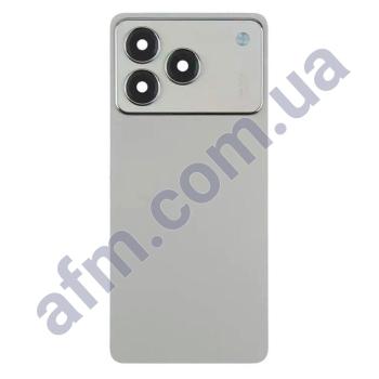 Задня кришка ZTE Blade A76 4G сіра + Скло камери